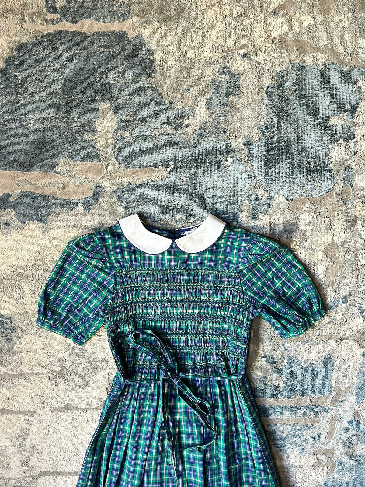 Plaid short sleeve dress