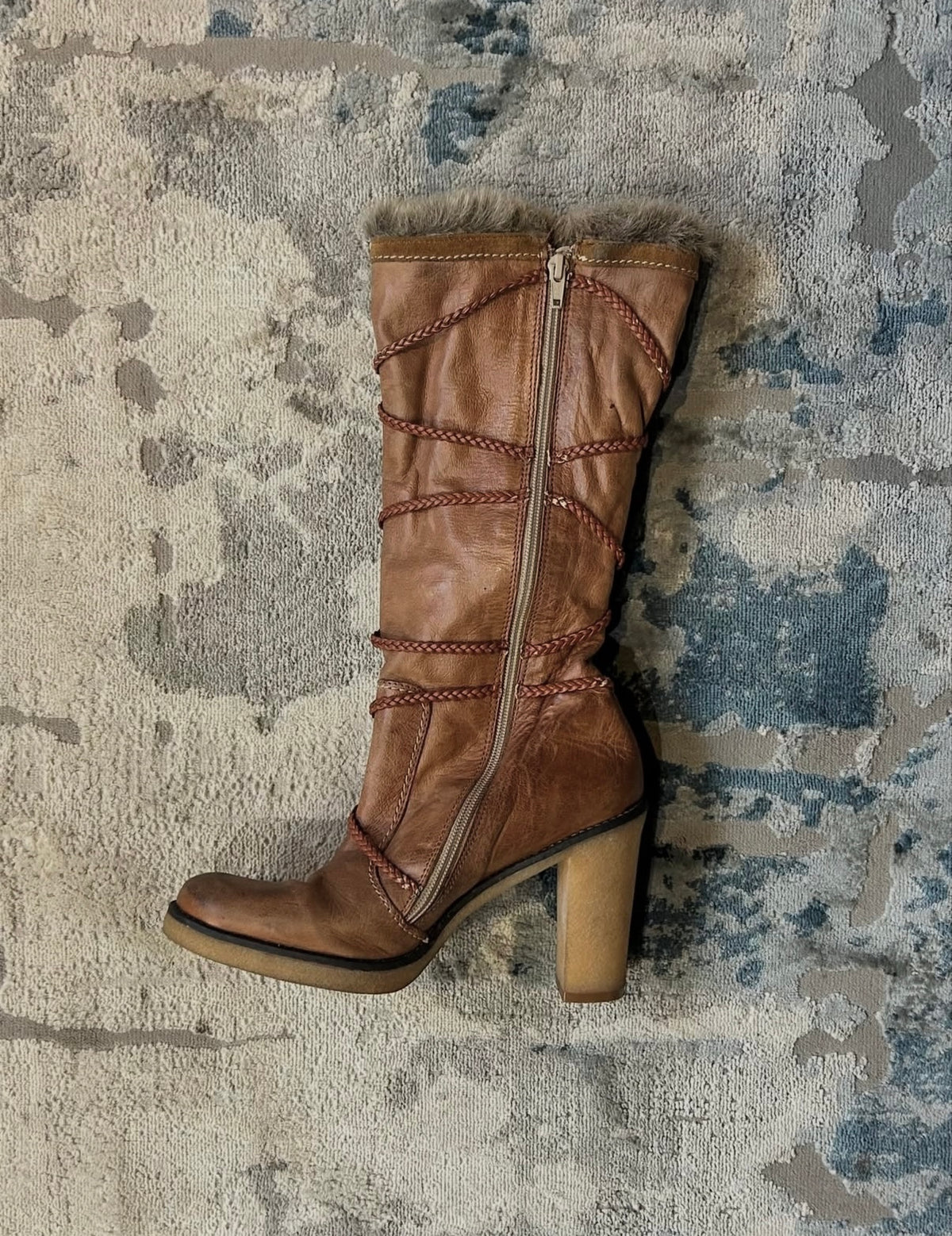 Waterbender leather boot heel