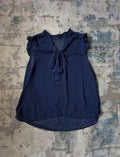 Short sleeve blouse with bow