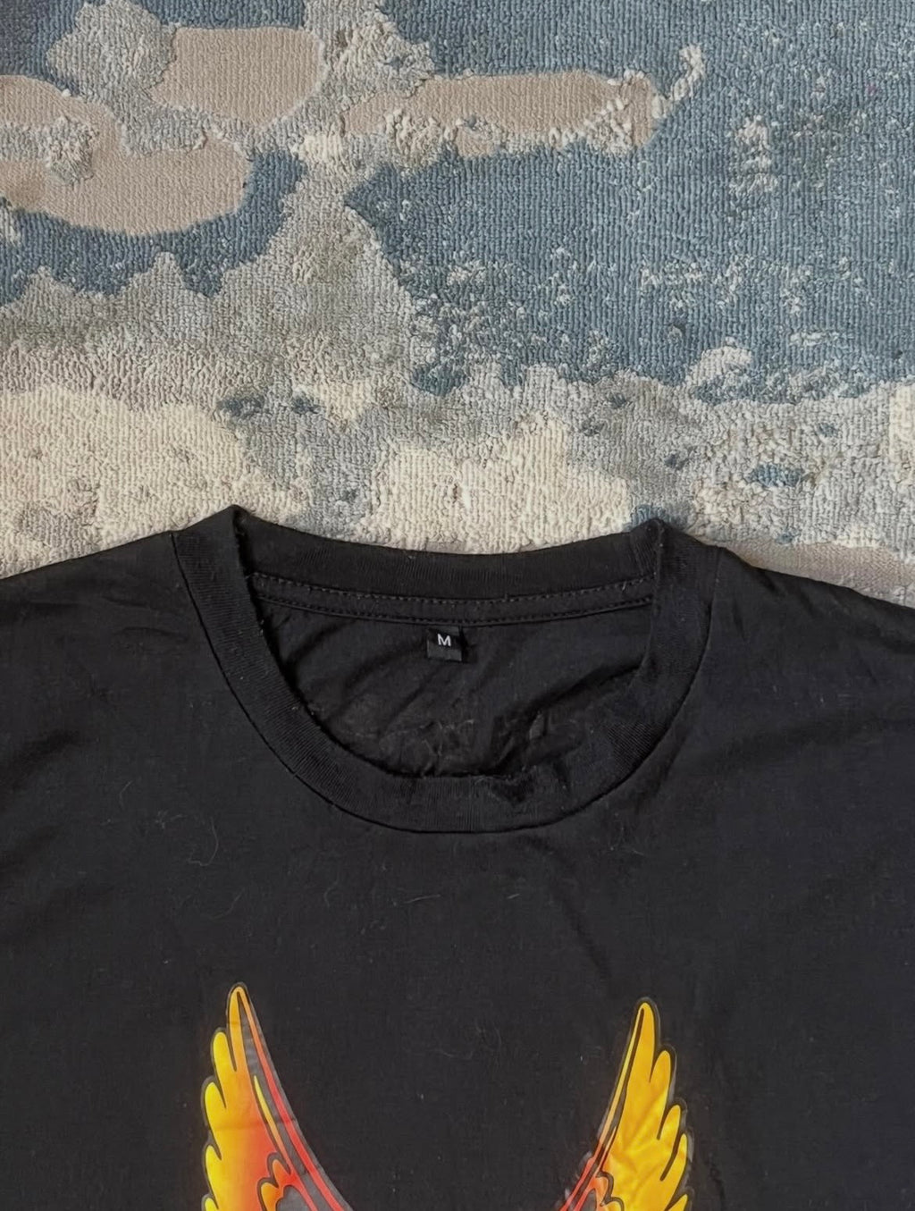 Angel wing man graphic t-shirt