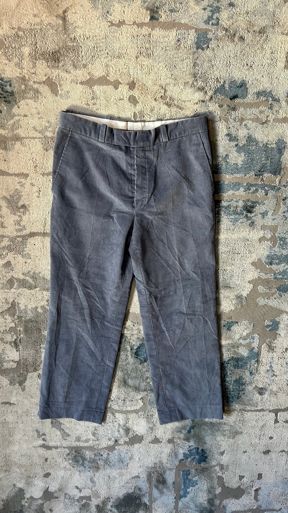 Blue-grey corduroy pants
