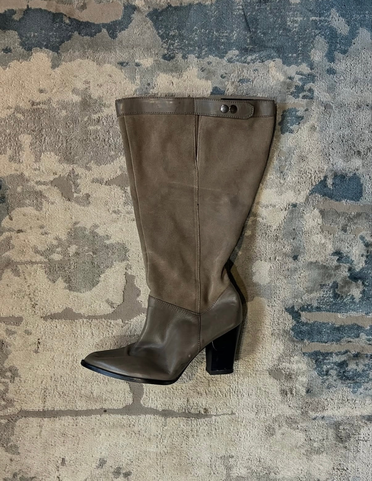 Two tone taupe boots