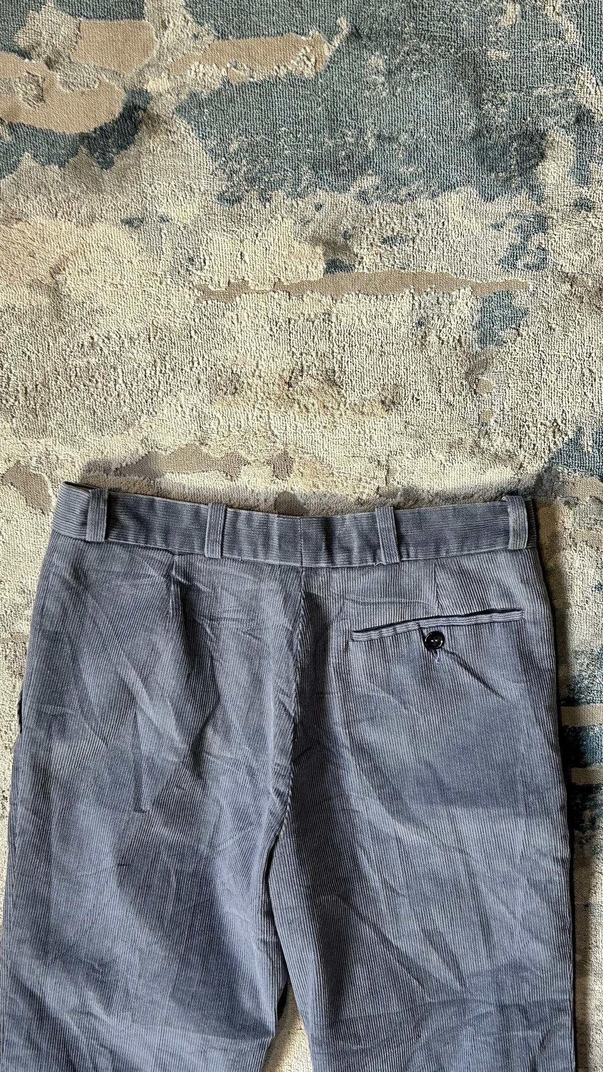 Blue-grey corduroy pants