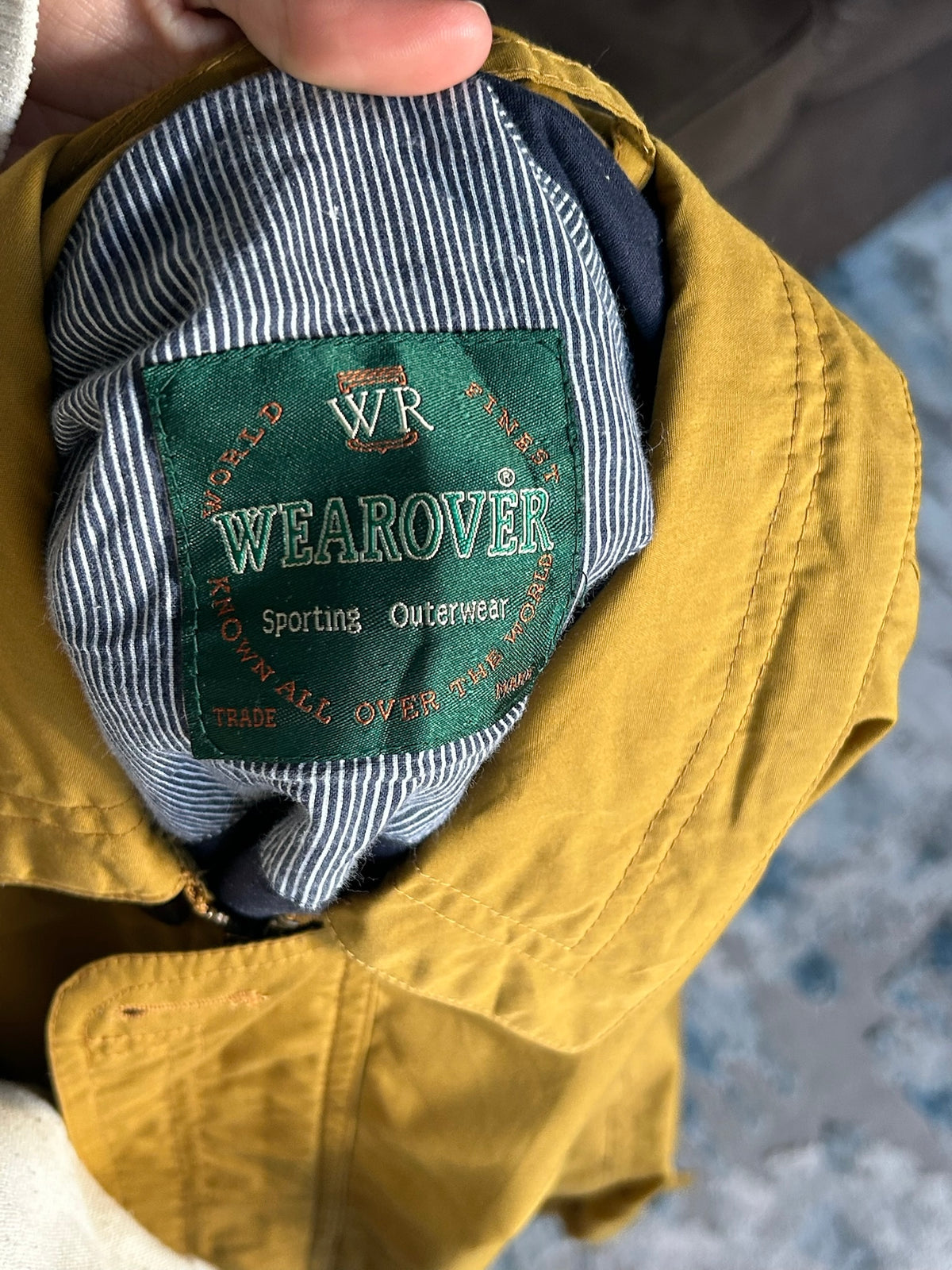 Mustard windbreaker jacket