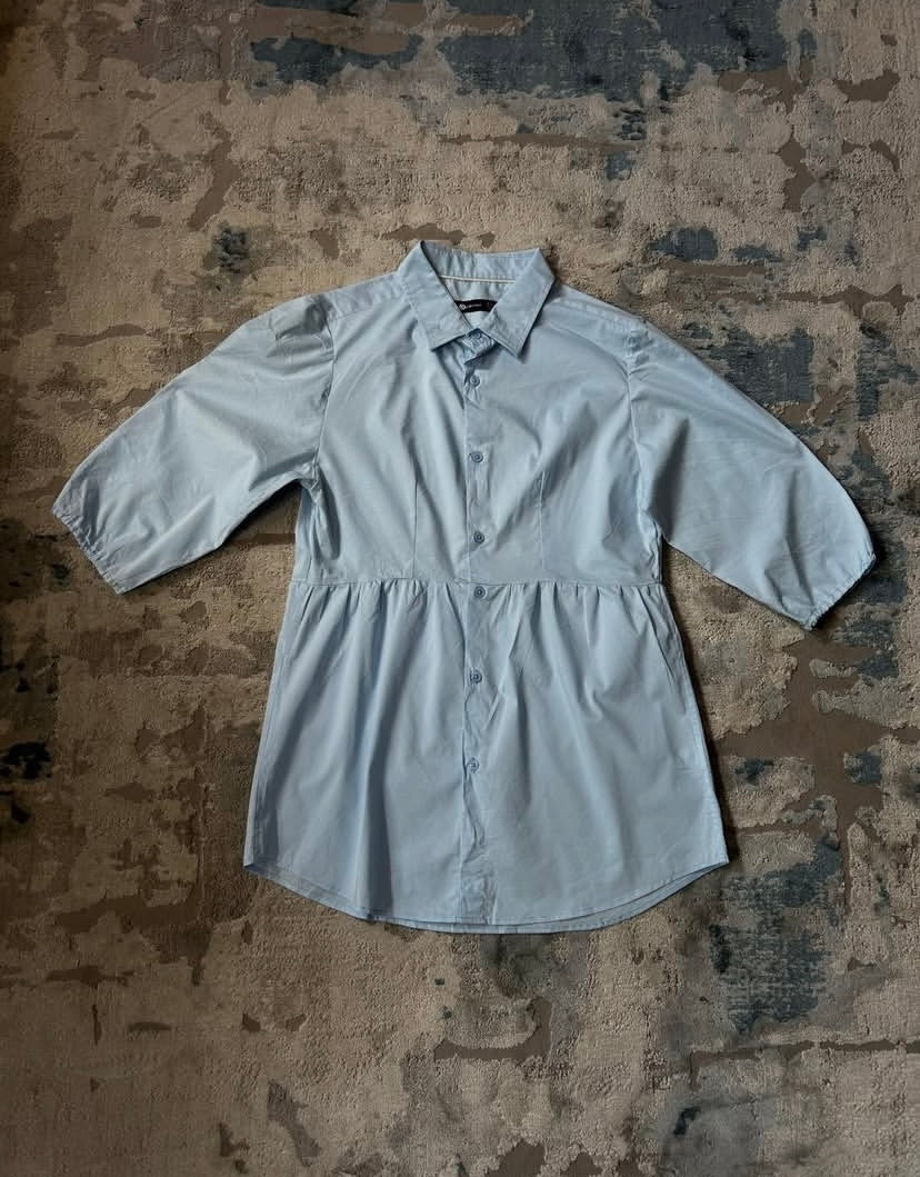 B Collection: Baby blue shirt dress