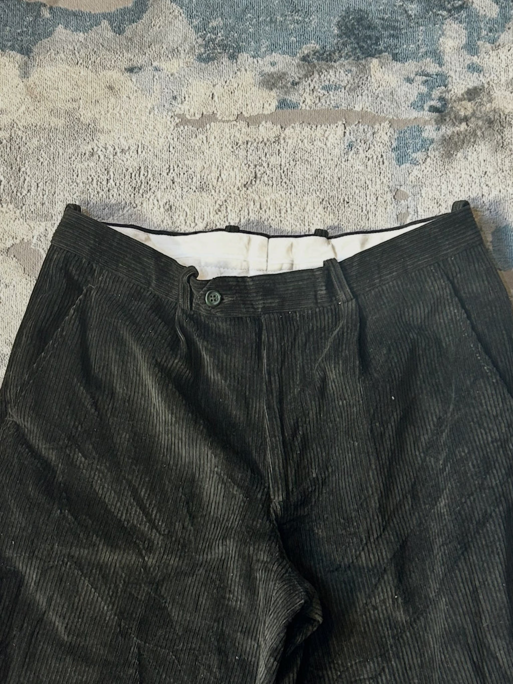 Olive green corduroy