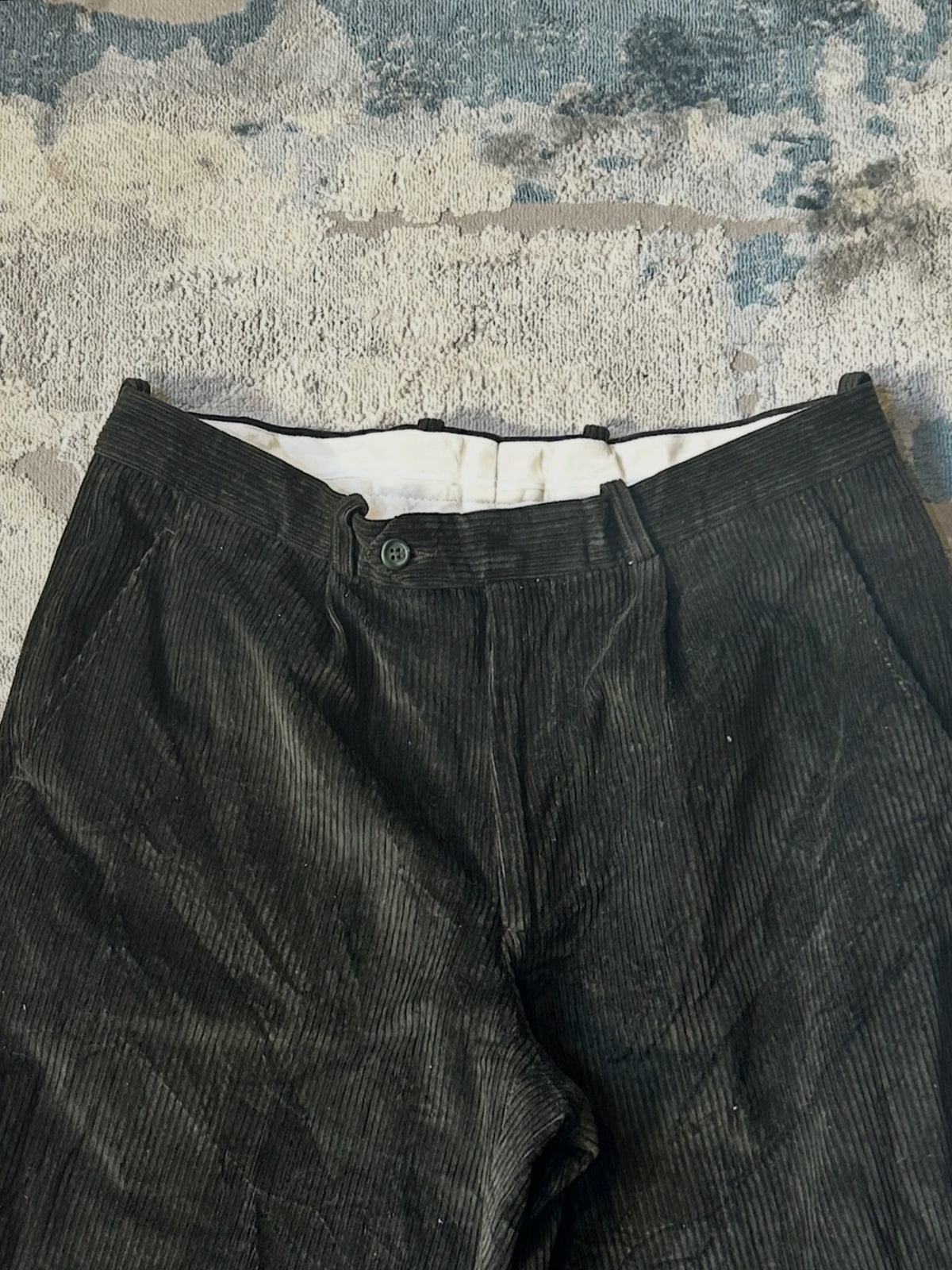 Olive green corduroy