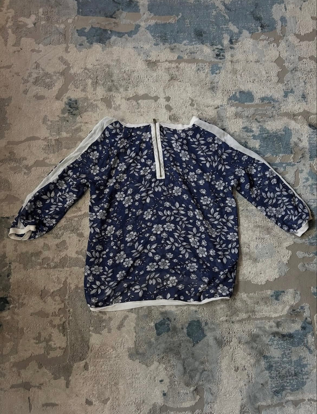floral blouse, while lining