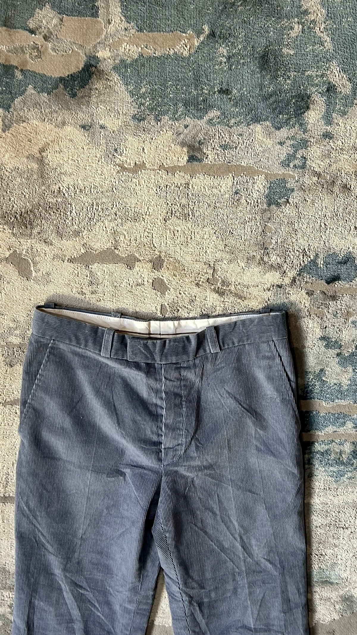 Blue-grey corduroy pants