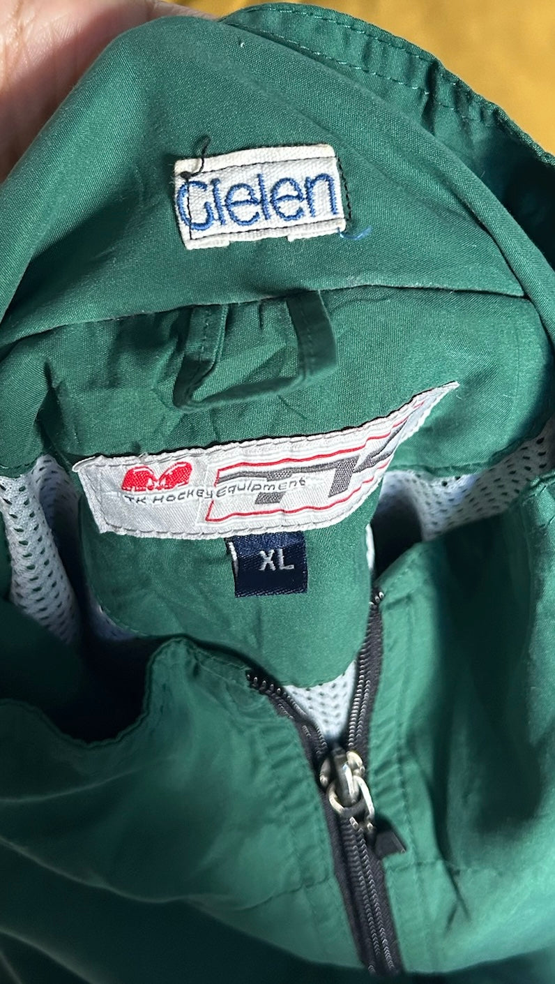 Green windbreaker