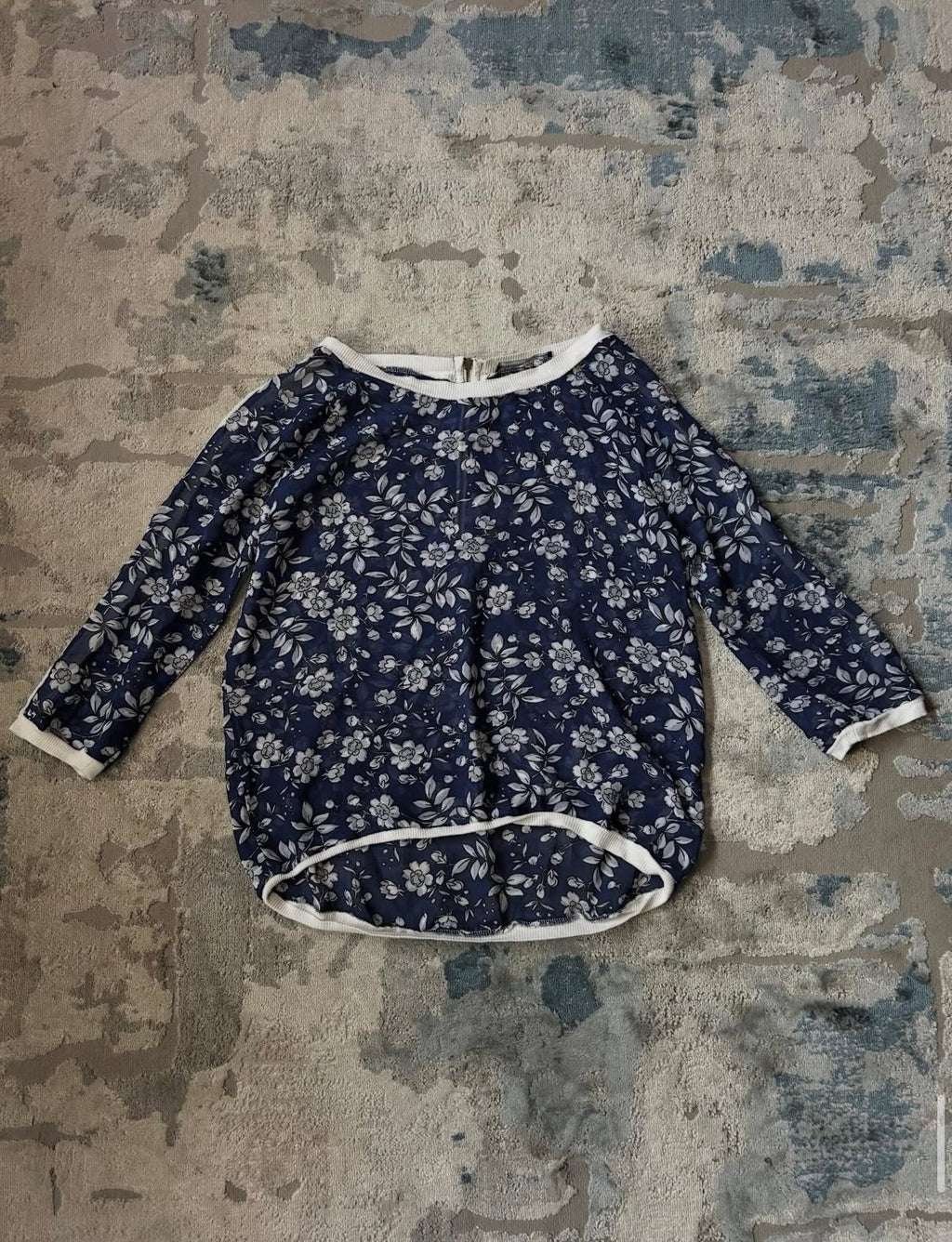 floral blouse, while lining