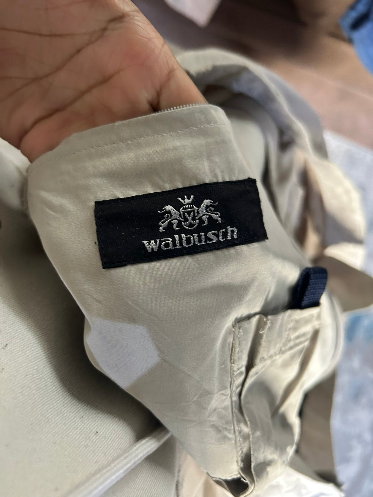 Beige Walbusch windbreaker jacket