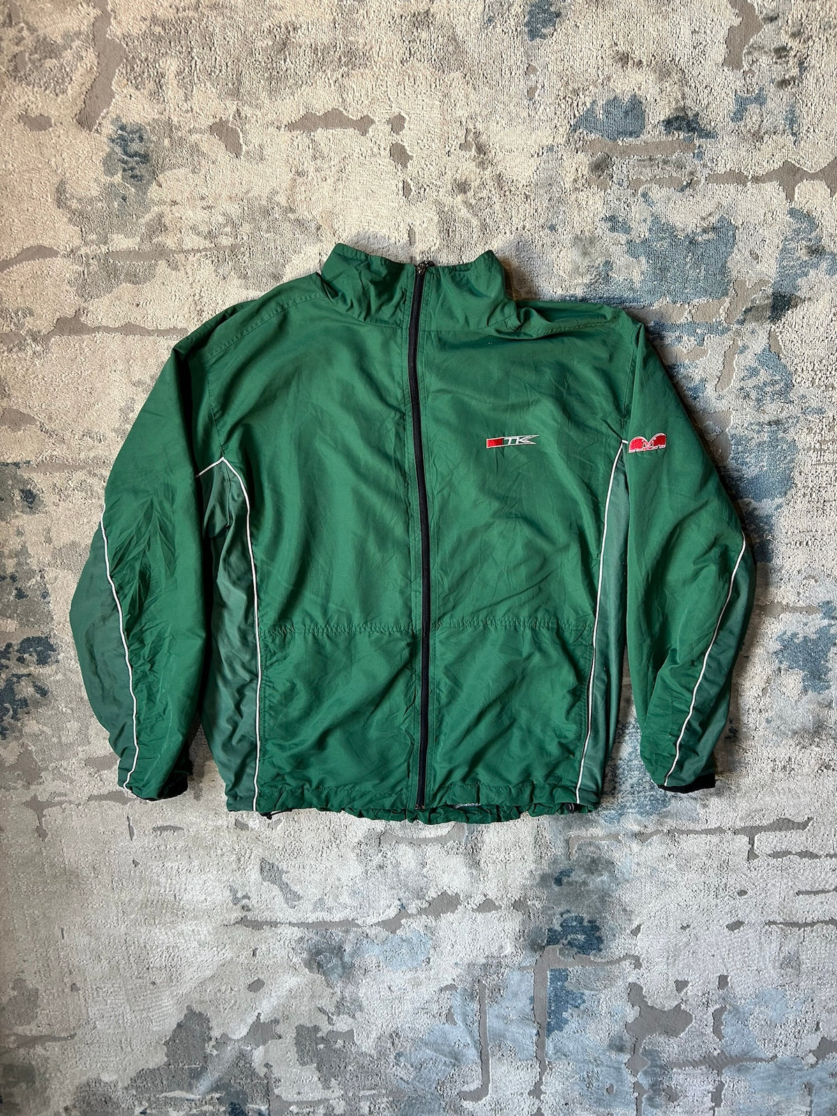 Green windbreaker
