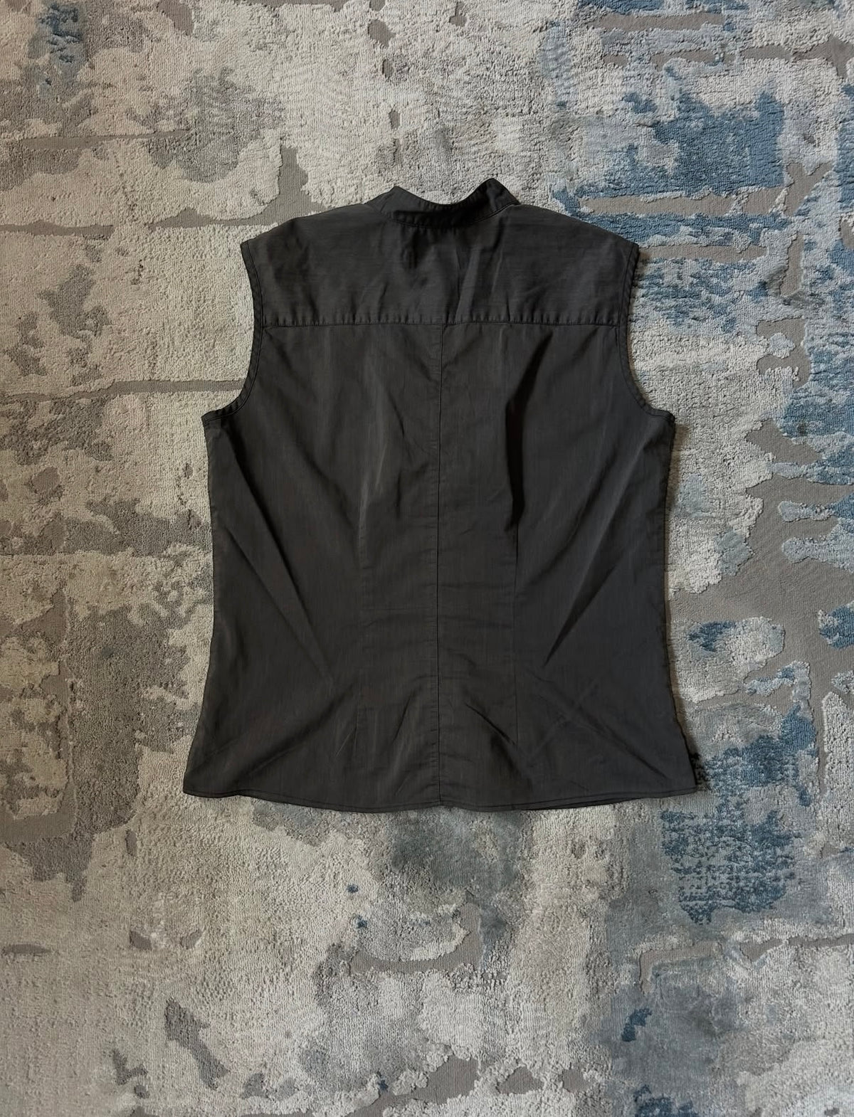 Black sleek sleeveless shirt