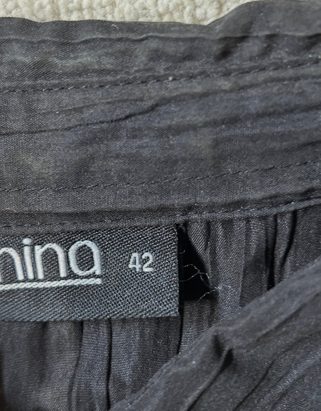 Charcoal rouched shirt / hemp