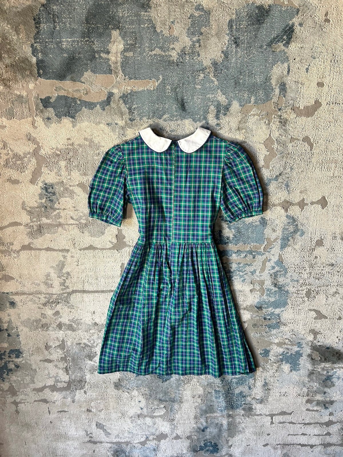 Plaid short sleeve dress
