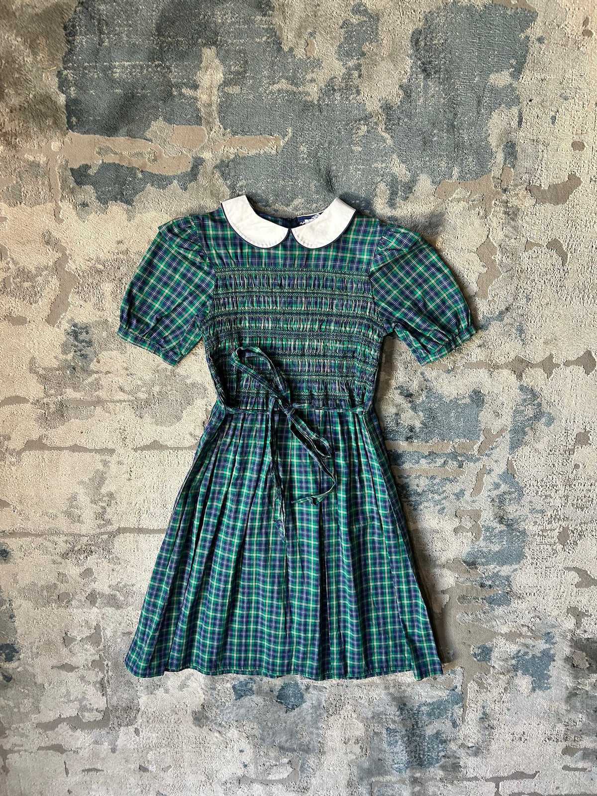 Plaid short sleeve dress