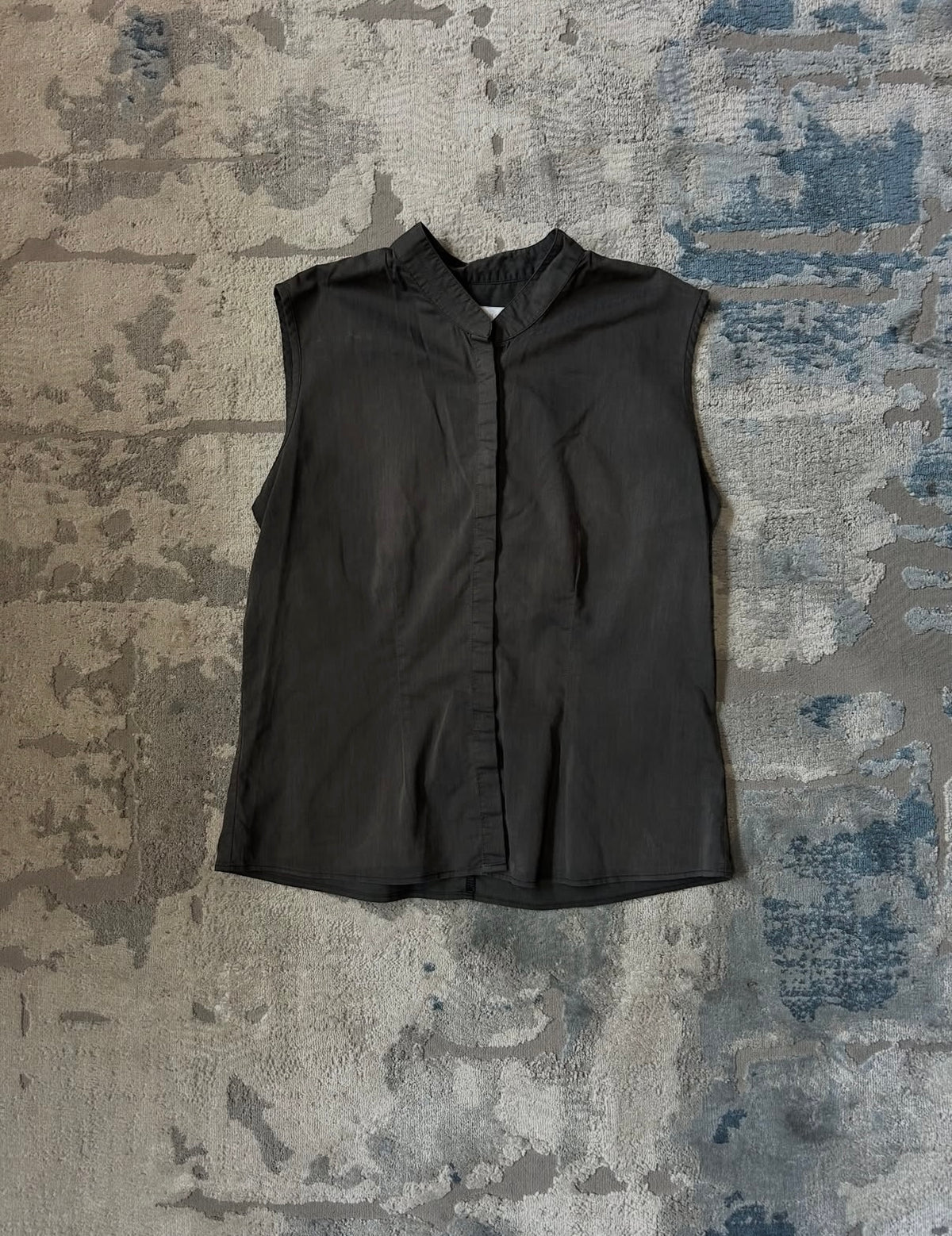Black sleek sleeveless shirt